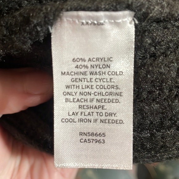 Caslon black chunky knit button-down cardigan sweater - Picture 2 of 5